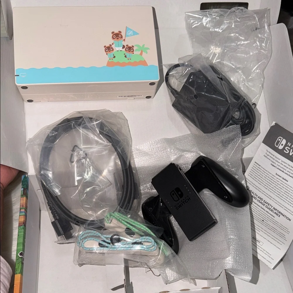 Nintendo Switch Animal Crossing Edition with Blue and Green Joy-Cons